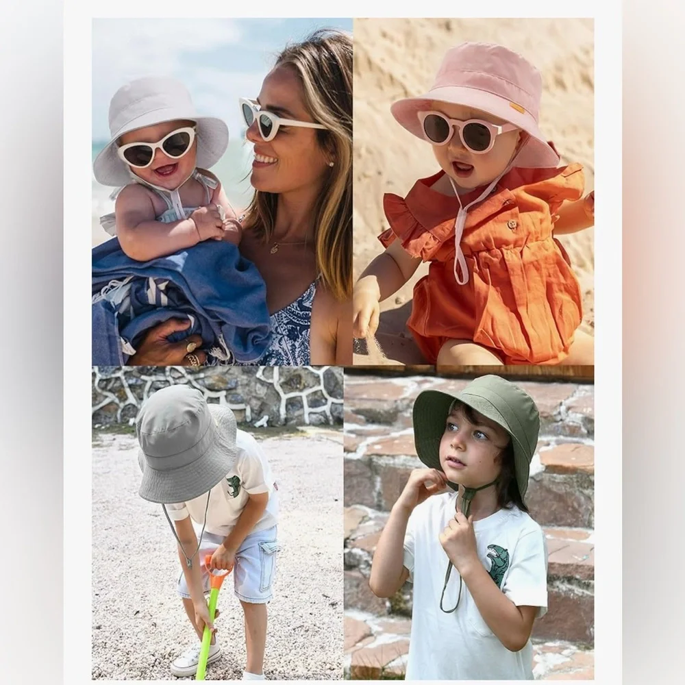 FURTALK infant Toddler Sun Hat UPF 50 + UV Set of three 0-6 months